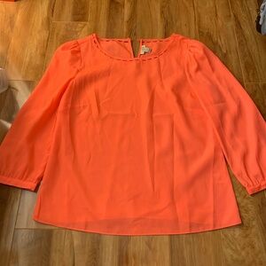 J crew coral blouse